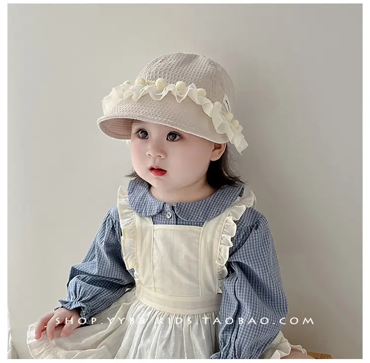 Korean Style Lace Baby Hat Winter Windproof Big Brim Cap — feature 4