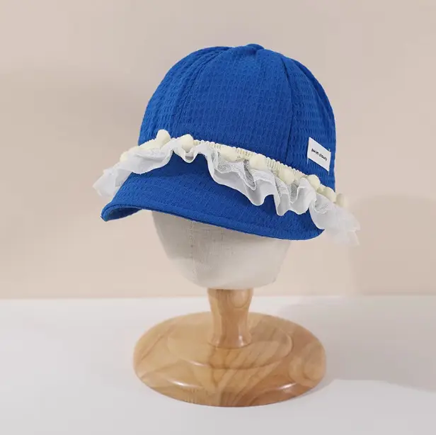 Korean Style Lace Baby Hat Winter Windproof Big Brim Cap - Image 4