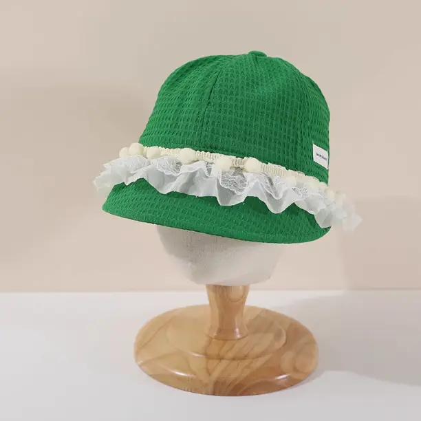 Korean Style Lace Baby Hat Winter Windproof Big Brim Cap - Image 5