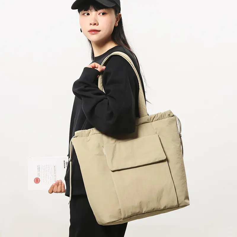 2026 Spring Women's Large Capacity Crossbody Bag Beige - Image 7