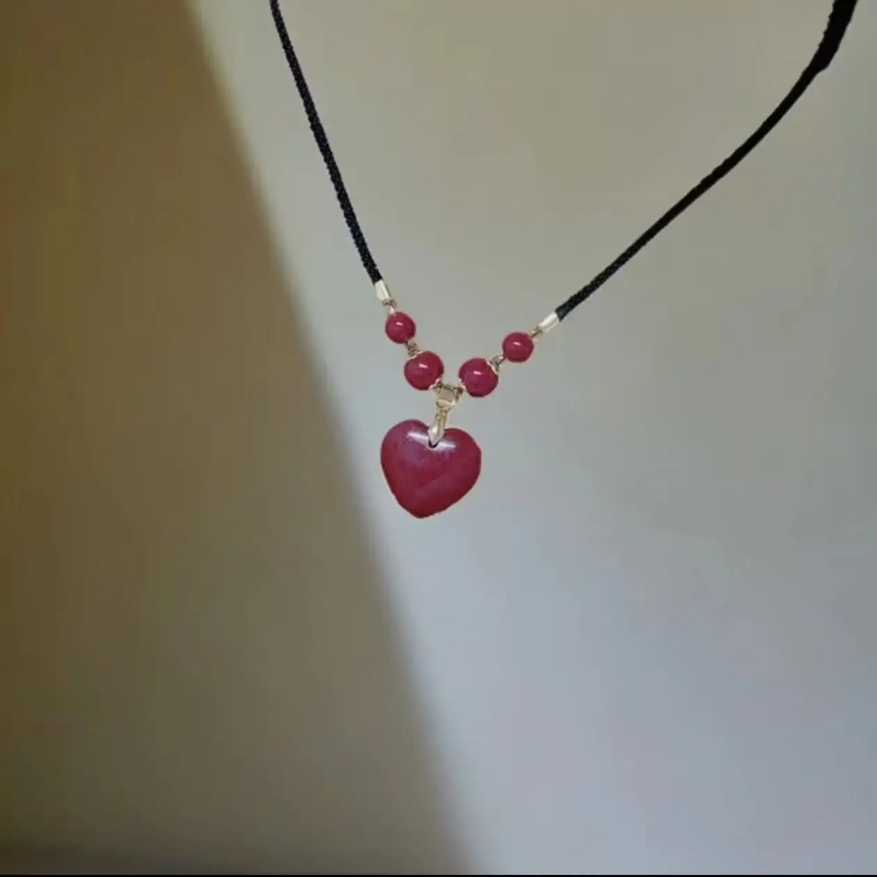 Red Heart Pendant Necklace for Women - Image 3