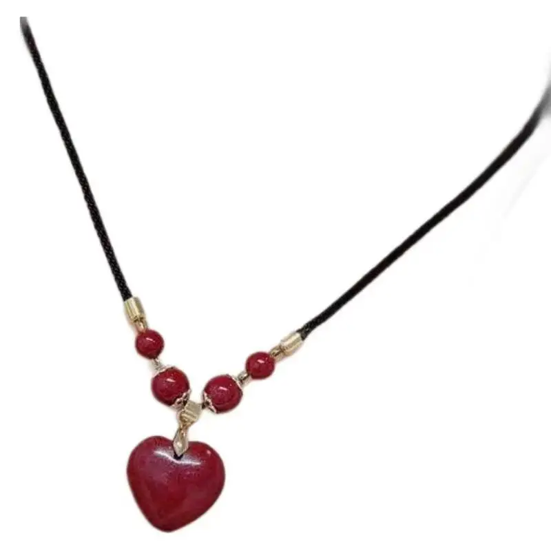 Red Heart Pendant Necklace for Women — feature 4