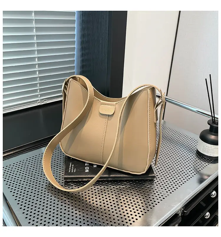 Brown Western Style Crossbody Bag with Pom Pom — feature 30