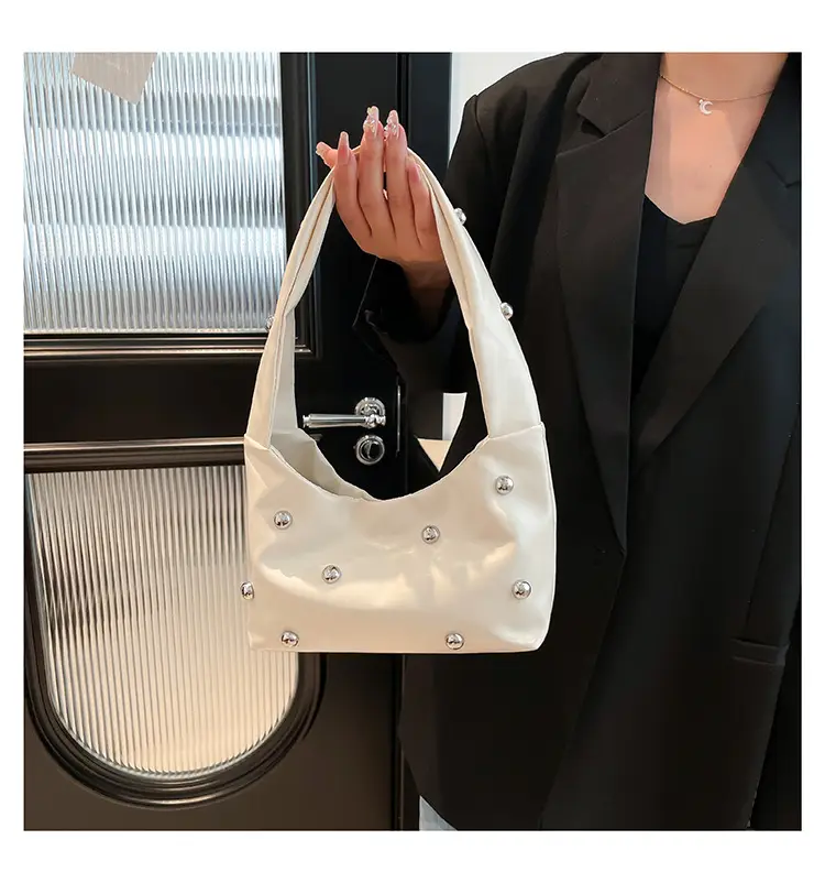 Red Rivet Ball Shoulder Bag for Women — feature 16