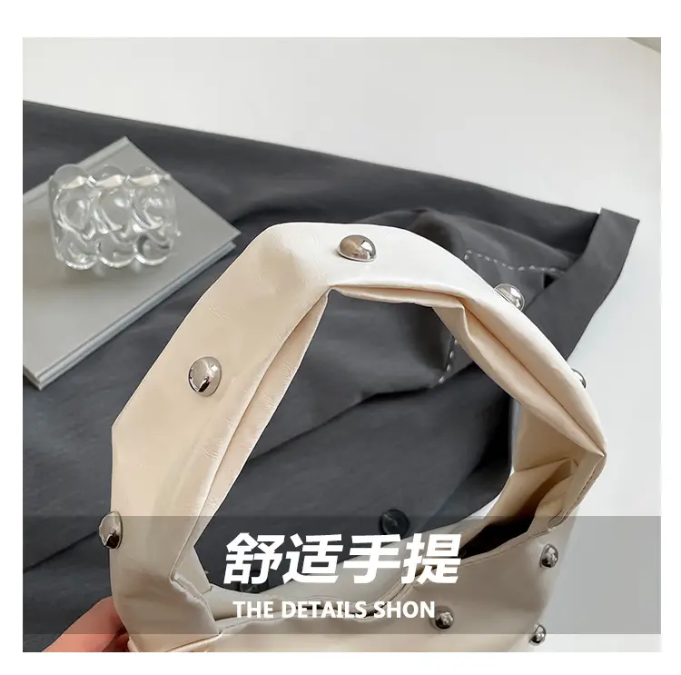 Red Rivet Ball Shoulder Bag for Women — feature 5