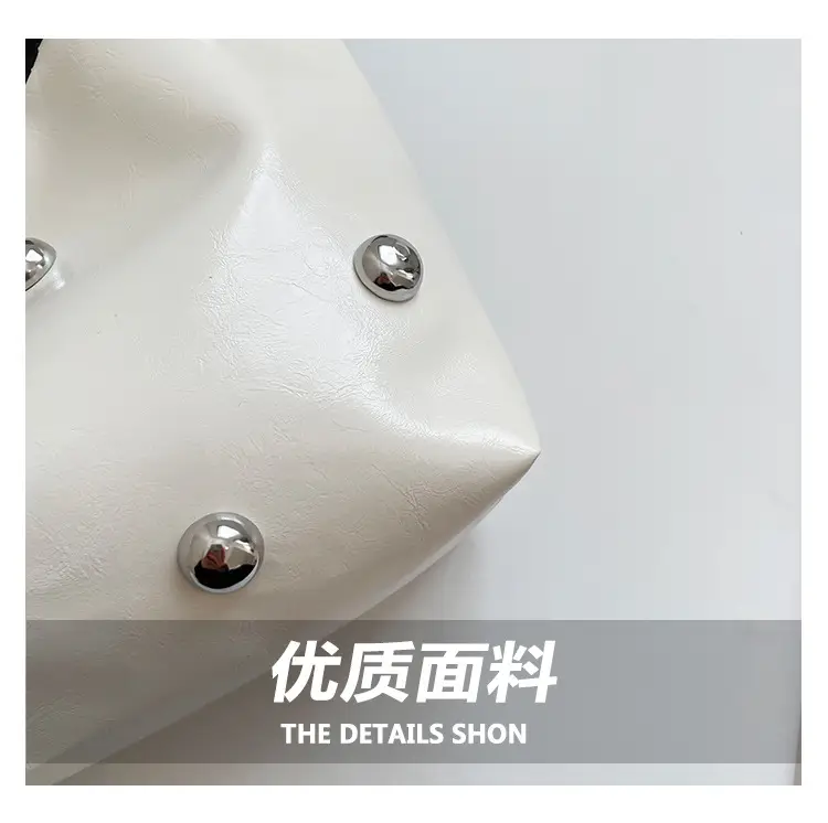 Red Rivet Ball Shoulder Bag for Women — feature 6
