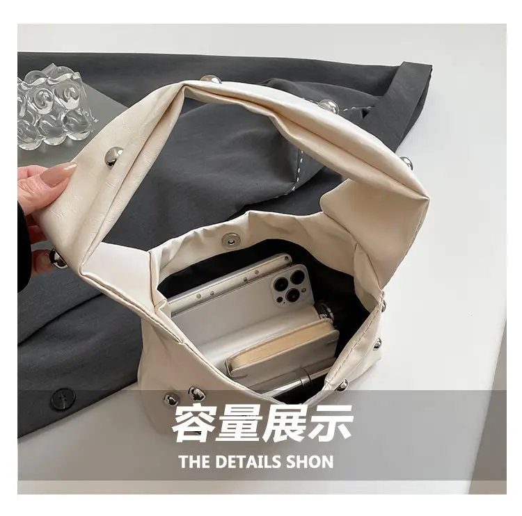 Red Rivet Ball Shoulder Bag for Women — feature 8