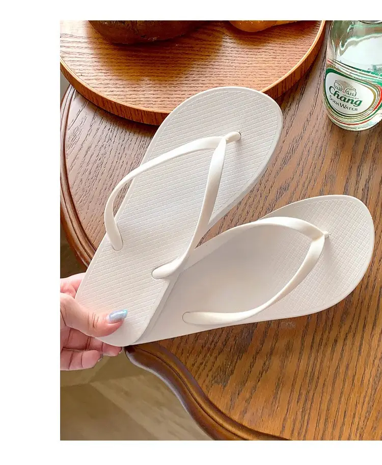 2025 Women's White Silicone Flip Flops Summer Beach Wear — feature 12