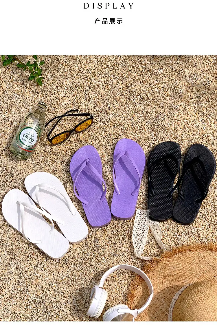 2025 Women's White Silicone Flip Flops Summer Beach Wear — feature 8