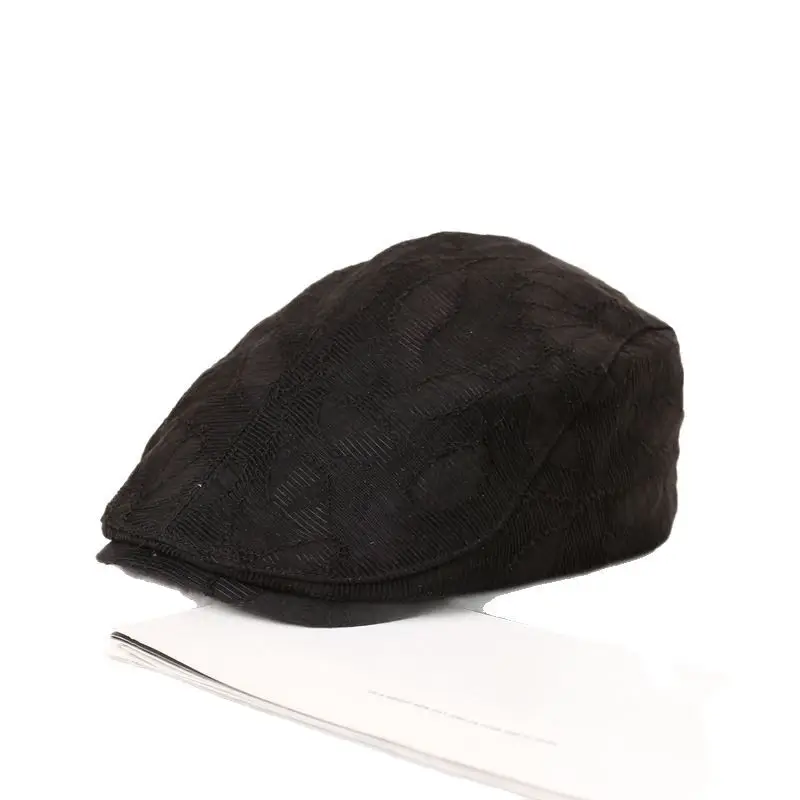 Women's Black Jacquard Cap for All Occasions - Image 8