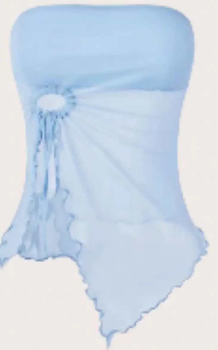 Women's Off-Shoulder Strapless Top with Lace Trim