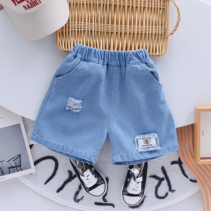Baby Bear Print Capri Pants Summer Suit — feature 10