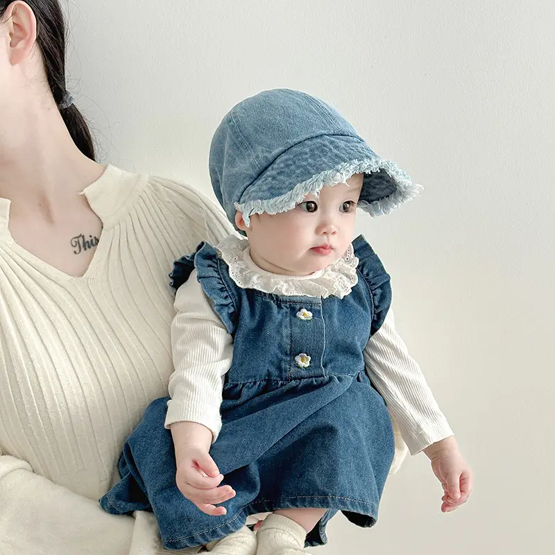 Baby Denim Hat Blue Winter Sunshade Cap - Image 6
