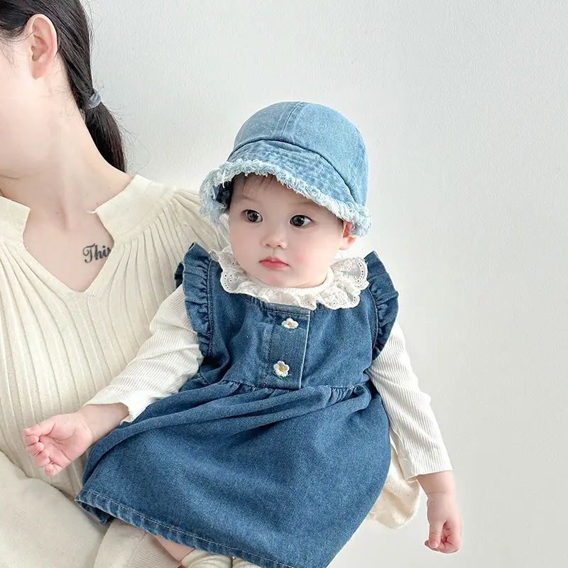 Baby Denim Hat Blue Winter Sunshade Cap - Image 7