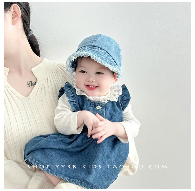 Baby Denim Hat Blue Winter Sunshade Cap — feature 2
