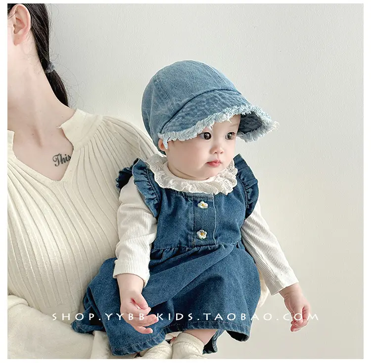 Baby Denim Hat Blue Winter Sunshade Cap — feature 3