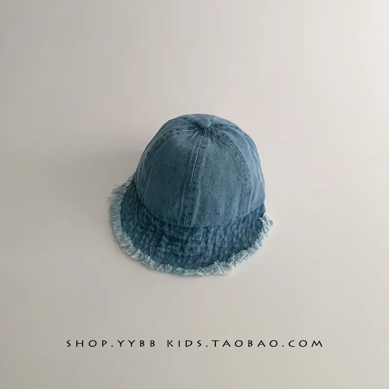 Baby Denim Hat Blue Winter Sunshade Cap - Image 2