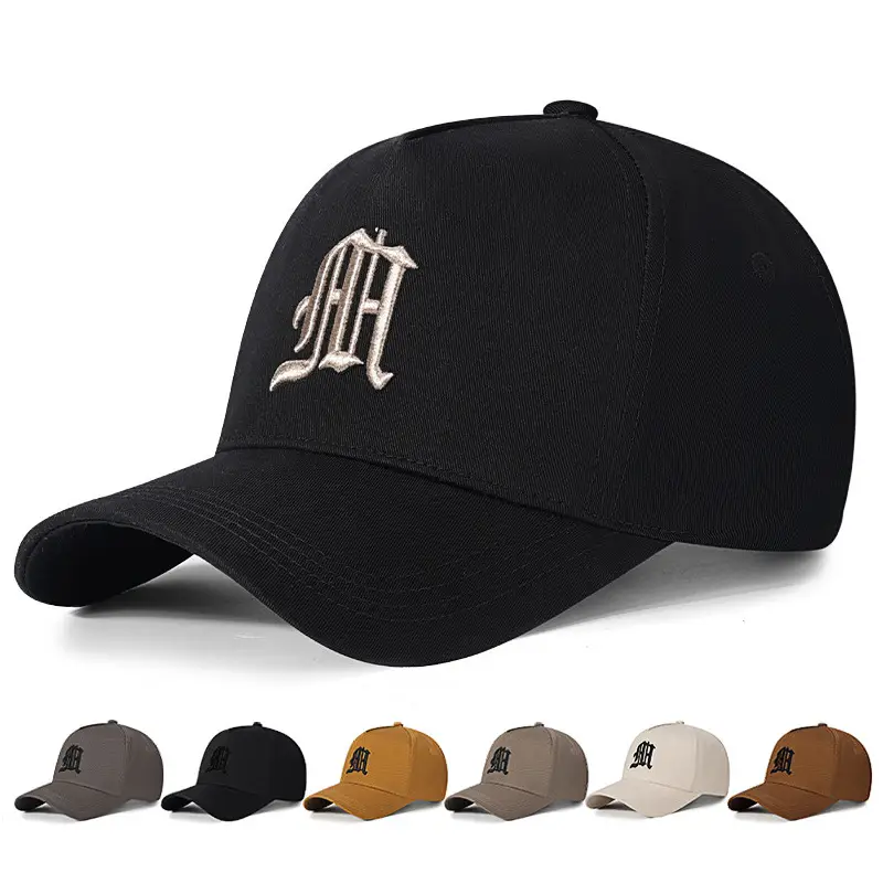 Men's Black High-top Baseball Cap with Wide Brim & Sunscreen - Image 8