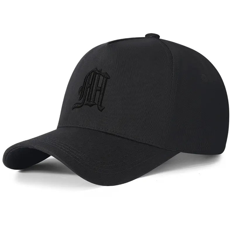Men's Black High-top Baseball Cap with Wide Brim & Sunscreen - Image 7