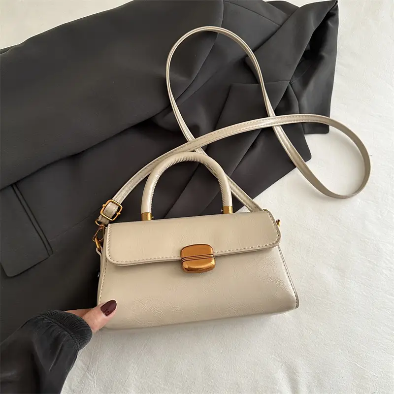 White Retro Square Handbag Women 2025 - Image 3