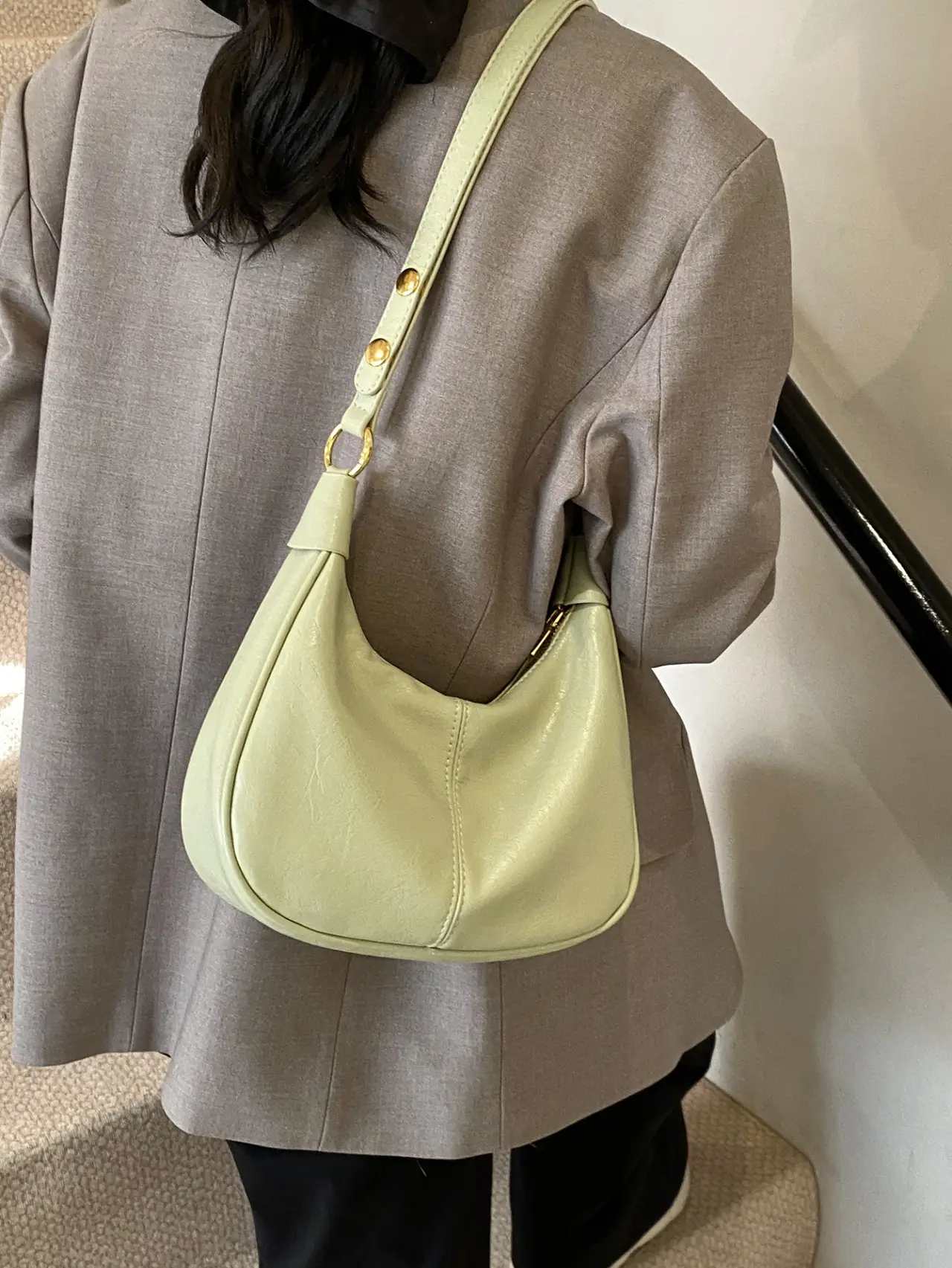 Black Glossy Crossbody Bag for Women 2025 - Image 8