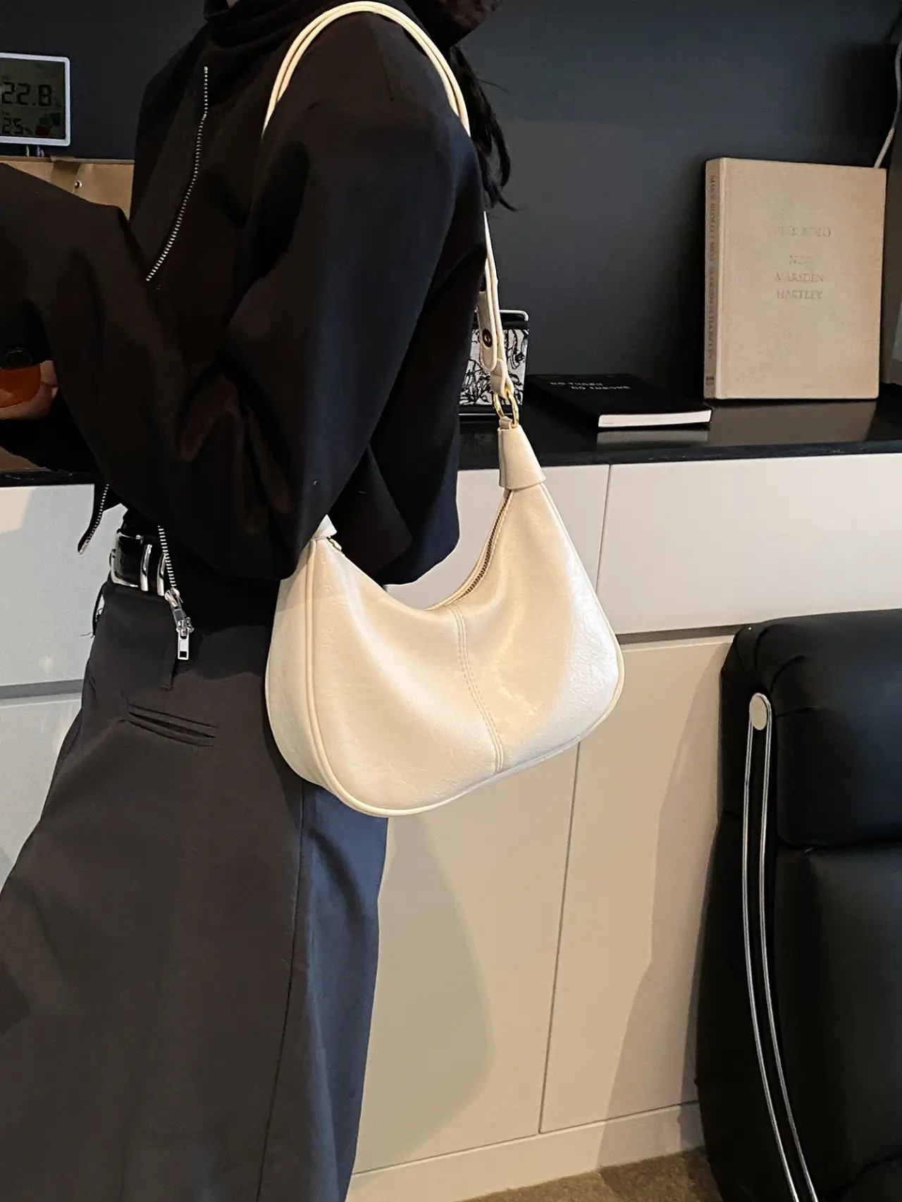 Black Glossy Crossbody Bag for Women 2025 - Image 9