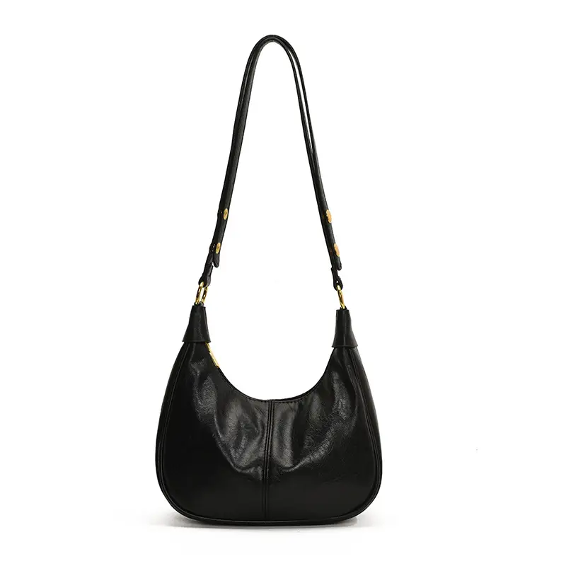 Black Glossy Crossbody Bag for Women 2025 - Image 2