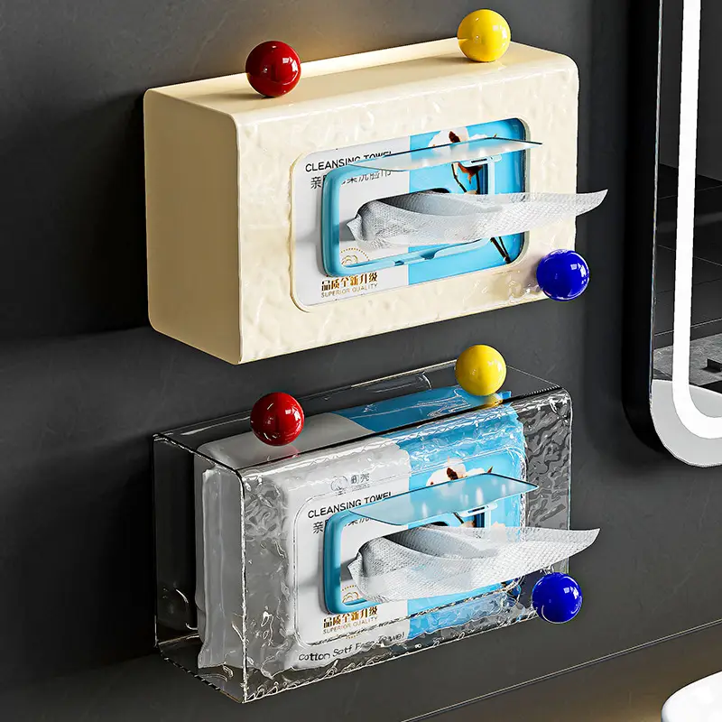 Clear Embossed Toilet Wet Tissue Storage Rack - Image 4