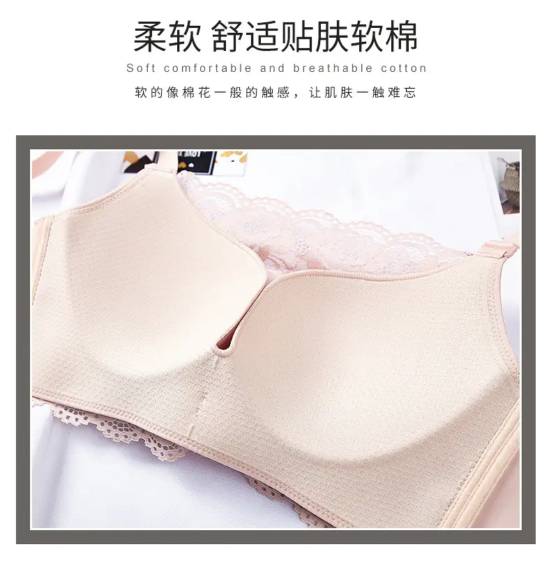 Anti-light Tube-type Underwear Women's Gather-wrapped Chest Large Chest Small Bra Thin Lace Bra New 2025 Explosions — feature 7