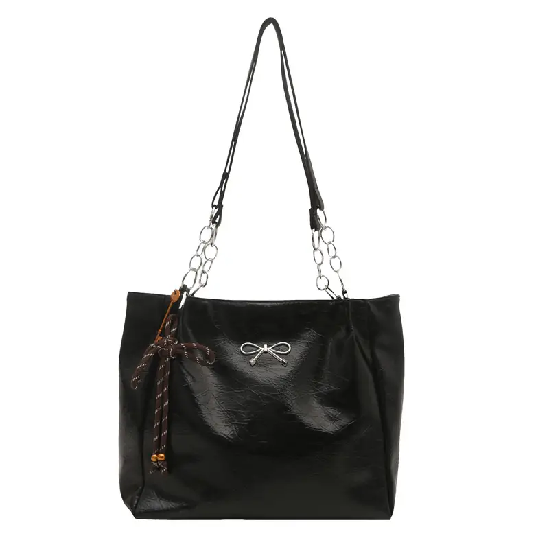 Silver Women's Large Capacity Tote Bag Spring Summer Casual - Image 9
