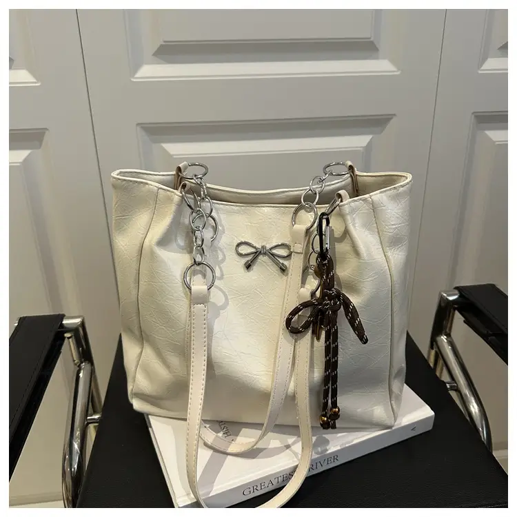 Silver Women's Large Capacity Tote Bag Spring Summer Casual — feature 21