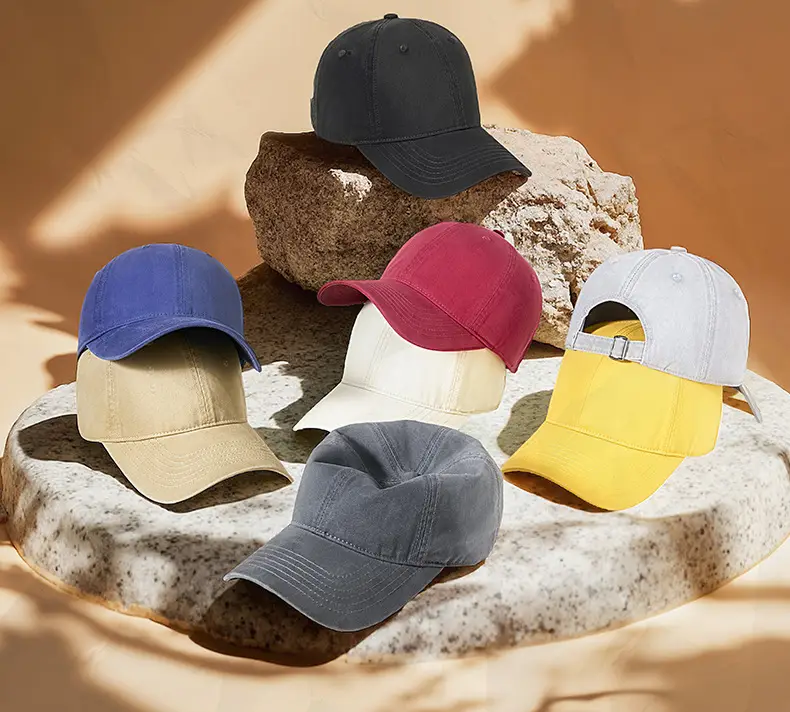 2025 Washed Baseball Cap Light Blue Soft Top Casual Hat — feature 14