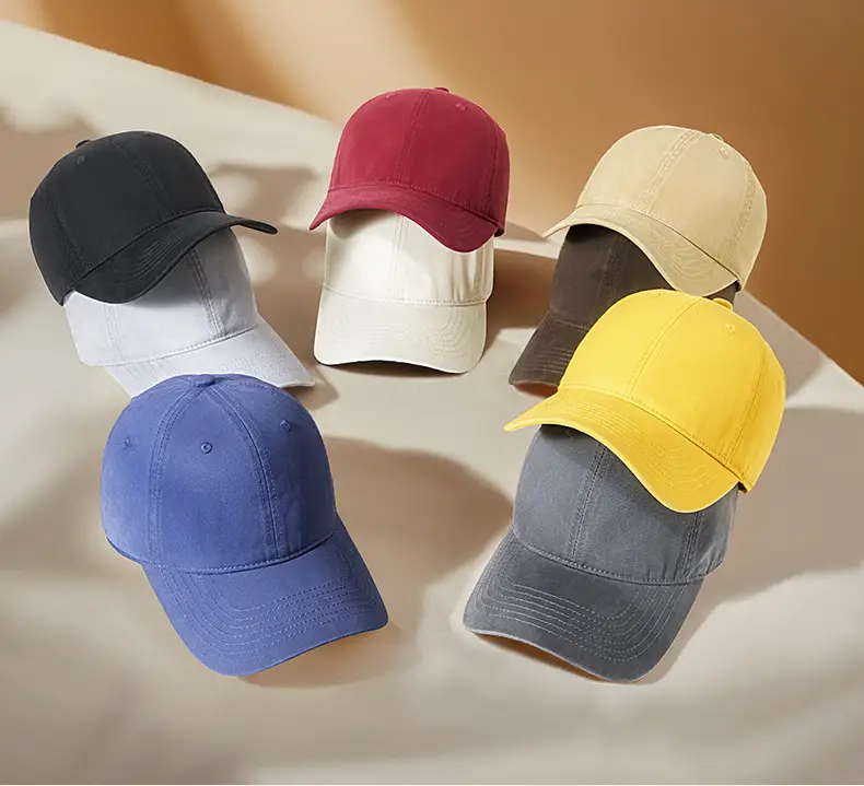2025 Washed Baseball Cap Light Blue Soft Top Casual Hat — feature 22