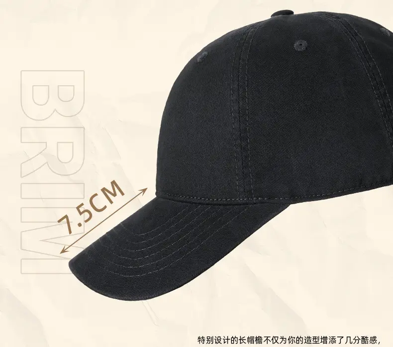 2025 Washed Baseball Cap Light Blue Soft Top Casual Hat — feature 24