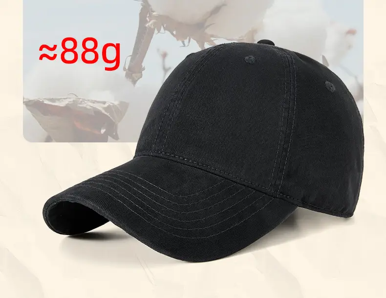 2025 Washed Baseball Cap Light Blue Soft Top Casual Hat — feature 27