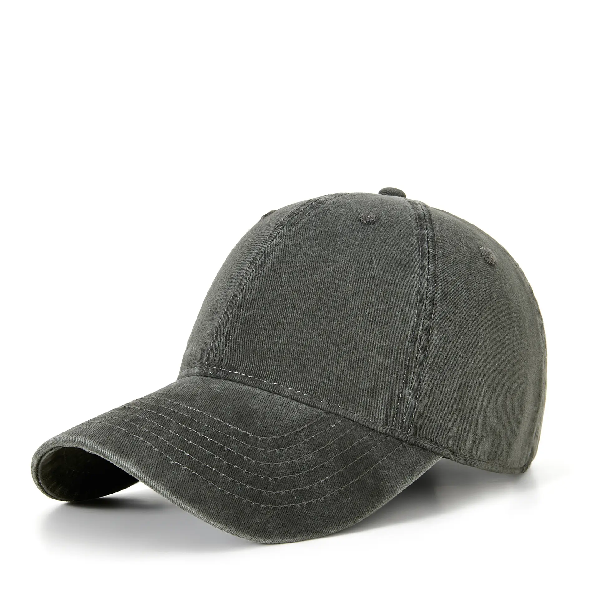 2025 Washed Baseball Cap Light Blue Soft Top Casual Hat - Image 5