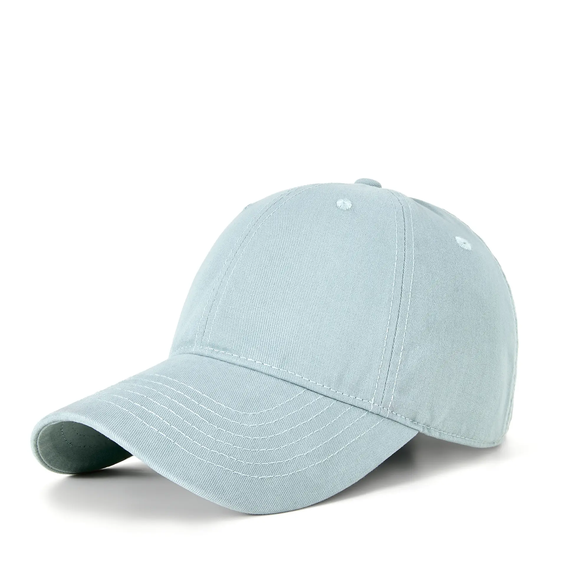 2025 Washed Baseball Cap Light Blue Soft Top Casual Hat - Image 9