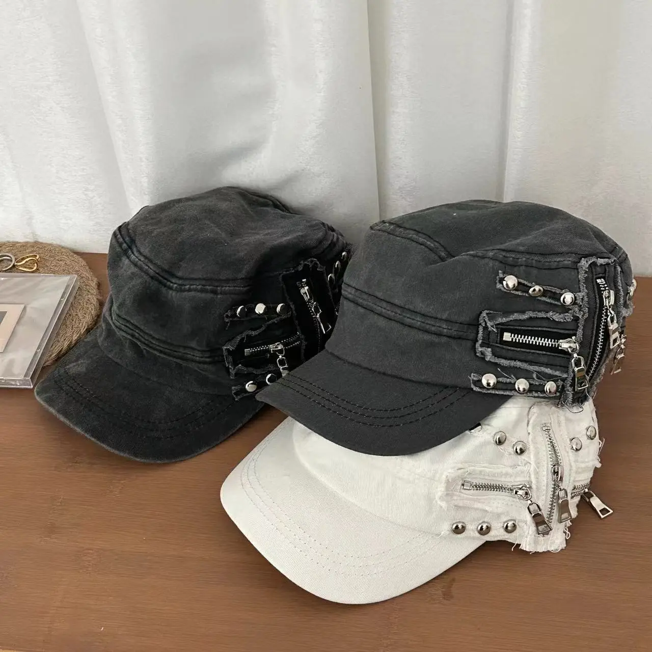 Rivet Cap for Girls, Wind Heavy, Y2K Style — feature 10