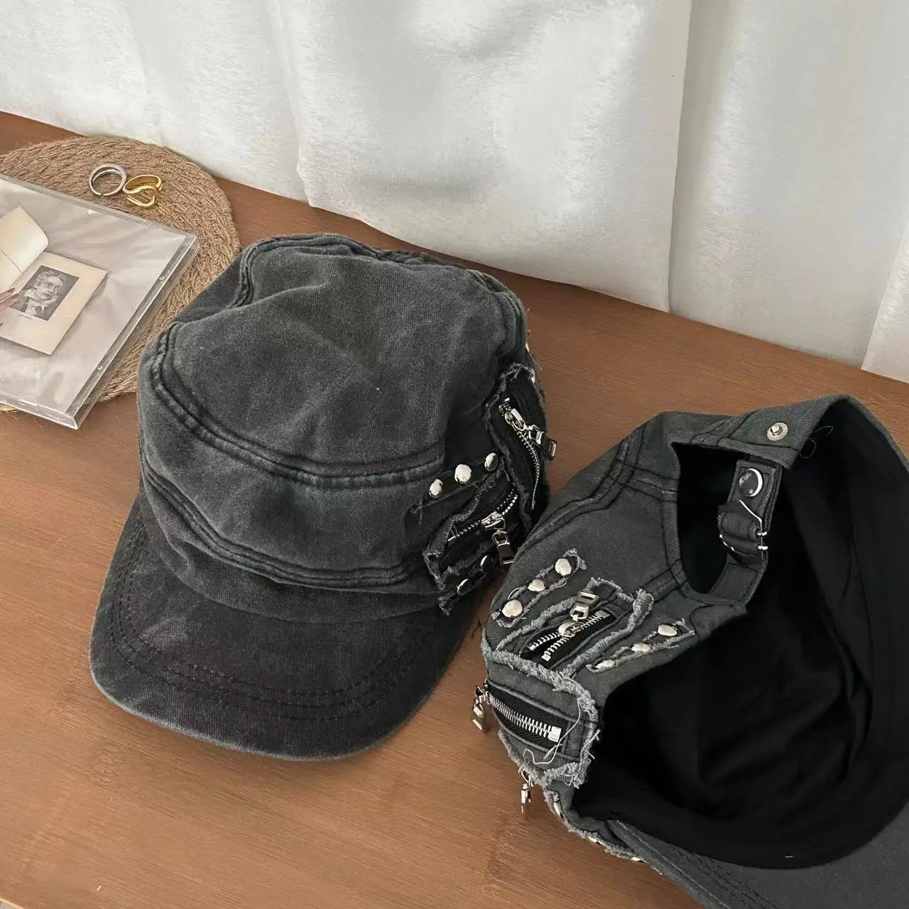 Rivet Cap for Girls, Wind Heavy, Y2K Style — feature 13