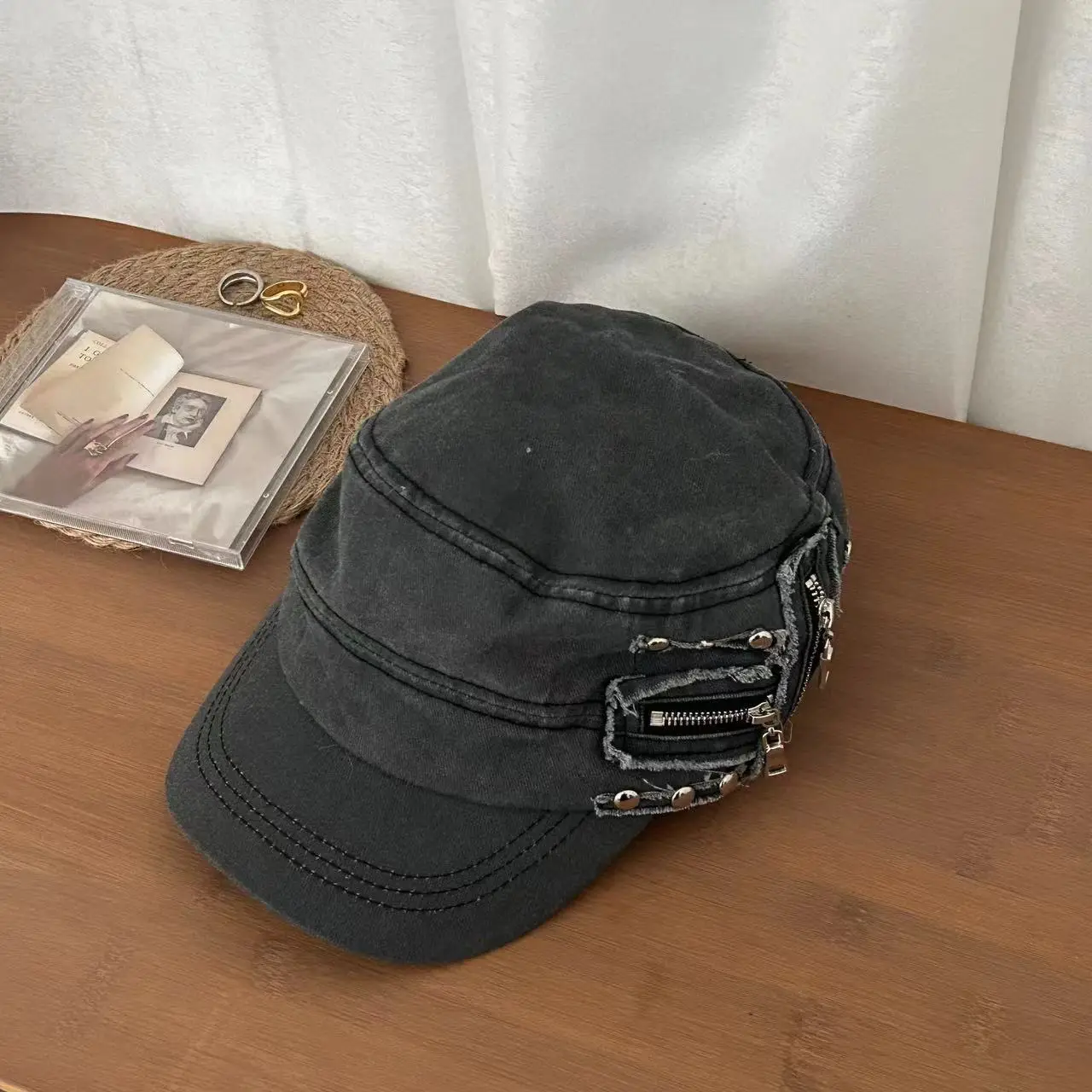 Rivet Cap for Girls, Wind Heavy, Y2K Style - Image 3
