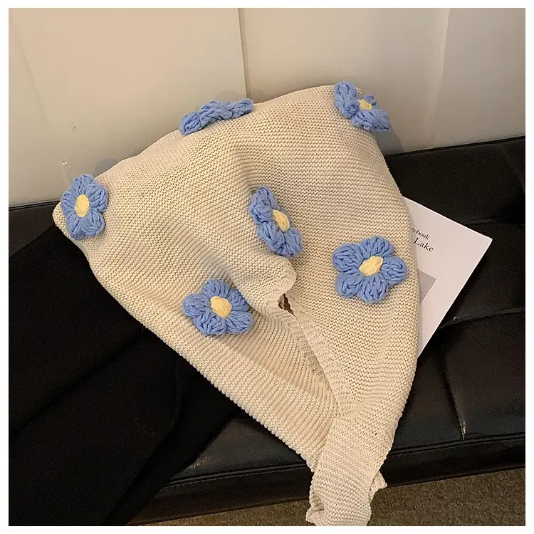 Women Knitted Shoulder Bag Pink Floral Spring Summer 2025 — feature 18