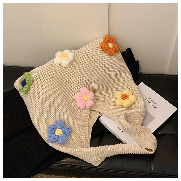 Women Knitted Shoulder Bag Pink Floral Spring Summer 2025 — feature 21