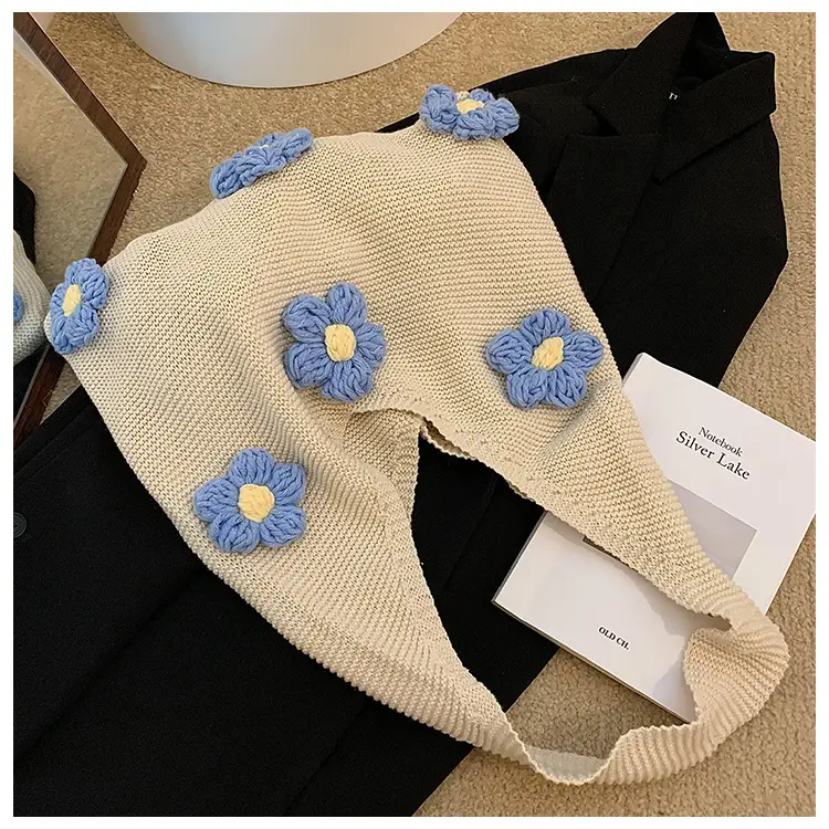 Women Knitted Shoulder Bag Pink Floral Spring Summer 2025 — feature 24