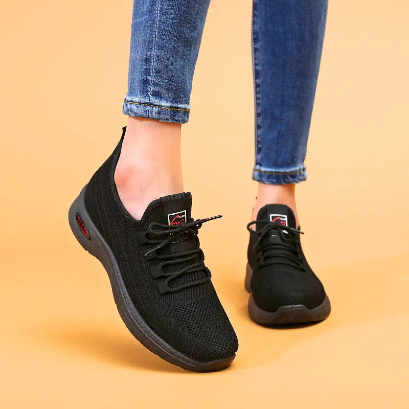 Women's Black Breathable Casual Shoes Spring Summer - Image 3