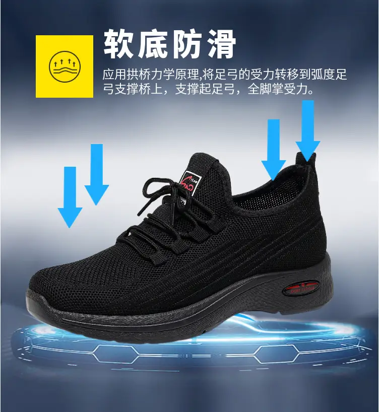 Women's Black Breathable Casual Shoes Spring Summer — feature 5