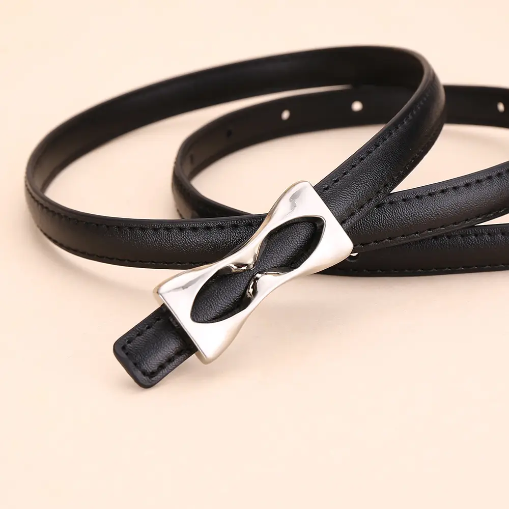 2024 Women's Light Luxury Cowhide Belt with Bow