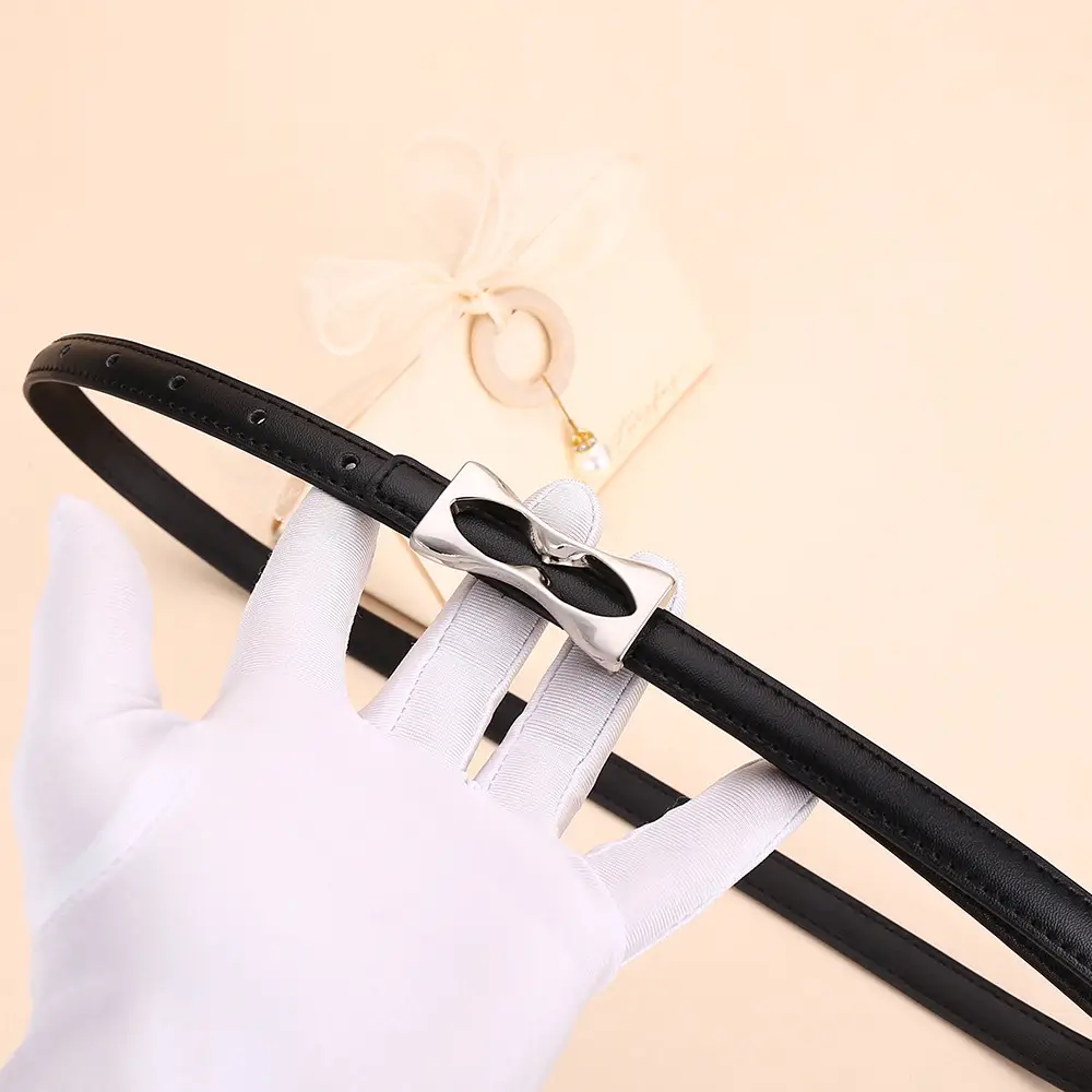 2024 Women's Light Luxury Cowhide Belt with Bow