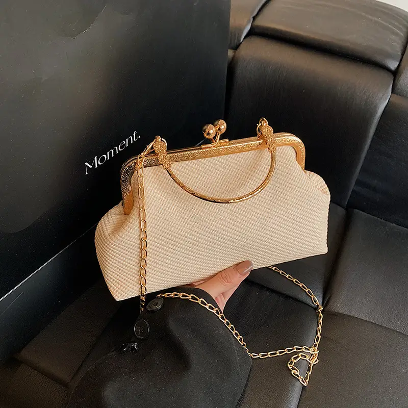 Women's Elegant Gold Chain Shoulder Bag 2025 Spring