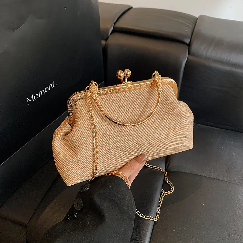 Women's Elegant Gold Chain Shoulder Bag 2025 Spring