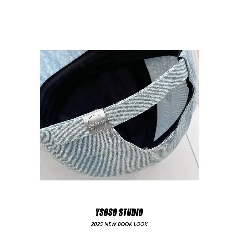Rabbit Ear Baseball Cap for Kids Blue Denim — feature 10